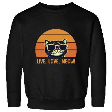Discover Live, love, meow! Vintage Style Sweatshirts