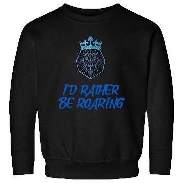 Discover Blue Geometric Lion Head Sweatshirts