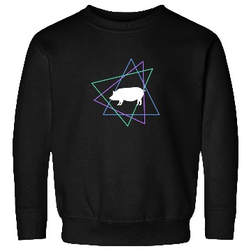 Discover Geometric Pig Art Sweatshirts