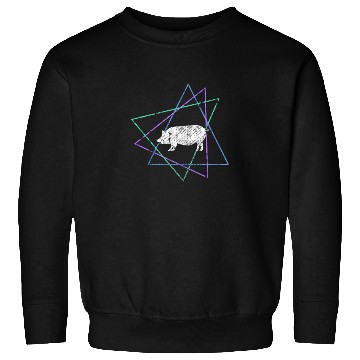 Discover Geometric Pig Art Sweatshirts