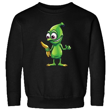 Discover Green Alien meets Funny Banana Sweatshirts