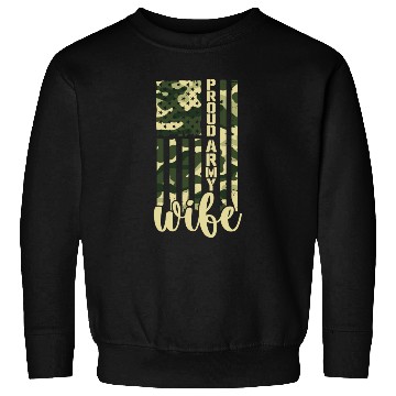Discover Proud Army Wife American Soldier US Flag Military Sweatshirts