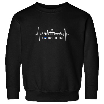 Discover Bochum Skyline Heartbeat Ruhrpott Germany Lover Sweatshirts