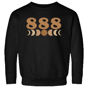 Discover Moon Cycle Brown Angel Numbers 888 Sweatshirts