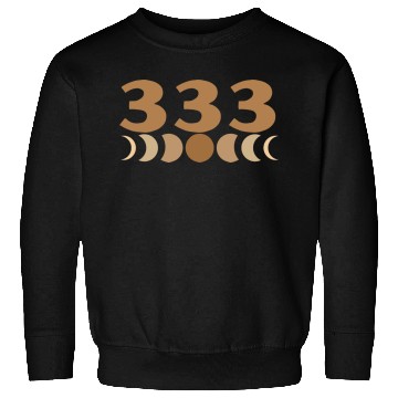Discover Moon Cycle Brown Angel Numbers 333 Sweatshirts