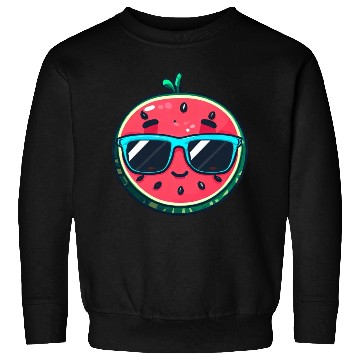 Discover Kawaii Melon with Sunglasses: Summer Fruit Chill Sweatshirts