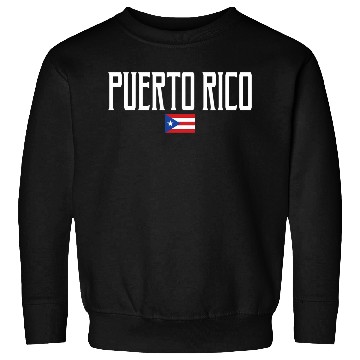 Discover Puerto Rico Flag White Text Sweatshirts
