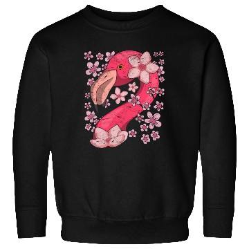 Discover Cherry Blossom Bird Gift Sakura Pink Flamingo Sweatshirts