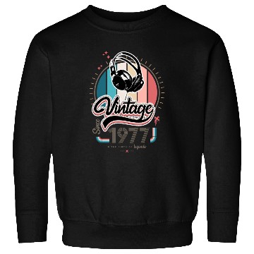 Discover Vintage since 1977 headphones Sweatshirts