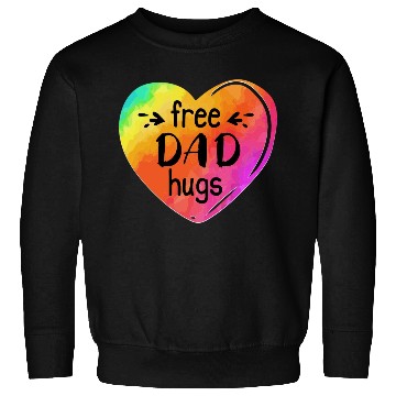 Discover LGBTQIA LGBT Free Dad Hugs Rainbow Heart Gay Pride Sweatshirts