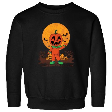 Discover Pumpkin Person Creepy Halloween Pumpkin Sweatshirts