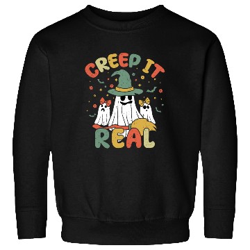Discover Retro Vintage Ghost Lazy Creepy Halloween Sweatshirts