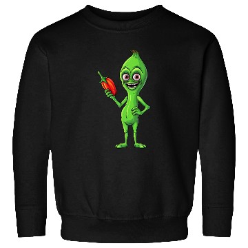 Discover Green Alien Meets Bell Pepper: A Quirky Fusion Sweatshirts