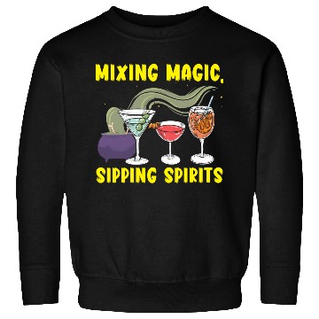Discover Mixing Magic Sipping Spirits Bartender Halloween Sweatshirts