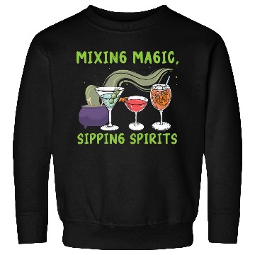 Discover Mixing Magic Sipping Spirits Bartender Halloween Sweatshirts