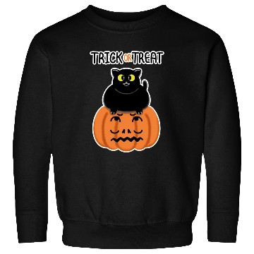 Discover Trick or Treat Black lucky cat with sweetest eyes. Sweatshirts