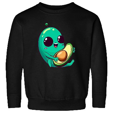 Discover Cute Alien Avocado: Guitarist Extraterrestrial Sweatshirts