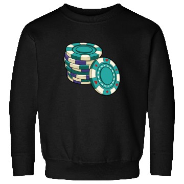 Discover Poker Chips Poker Ace Texas Hold'em Sweatshirts
