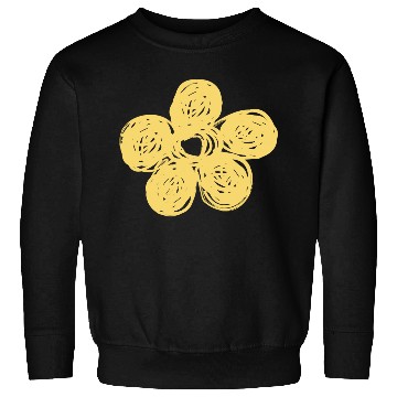 Discover Yellow Chalkboard Flower Doodle Sweatshirts