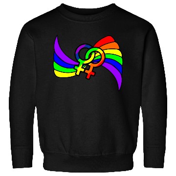 Discover Gender lesbians logo in rainbow colors Sweatshirts