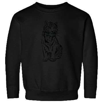 Discover Hand Drawn Wild Tiger Sketch Sweatshirts