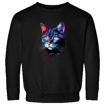 Discover Colorful Cute Shorthair Domestic Cat Sweatshirts