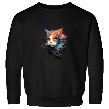 Discover Persian Cat Masterful Animal Painting Sweatshirts