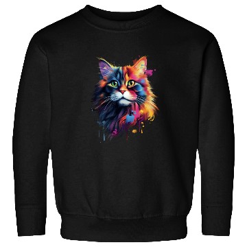 Discover Color Explosion Persian Cat Art Sweatshirts