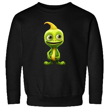 Discover Green Alien & Pumpkin: Unexpected Encounter Sweatshirts