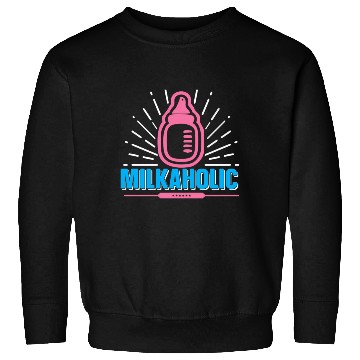 Discover Baby Newborn Milkaholic Nursery Bottle Infant New Sweatshirts