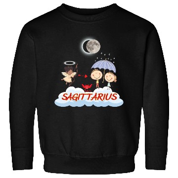 Discover Zodiac Sign Sagittarius Astrology Angel & Bow Sweatshirts