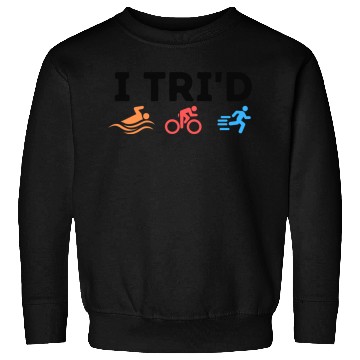 Discover I Swimming Cycling Running Marathoner Sweatshirts