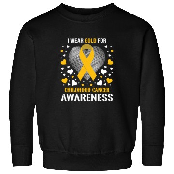Discover I Wear Childhood Cancer Awareness Supporter Ribbon Sweatshirts