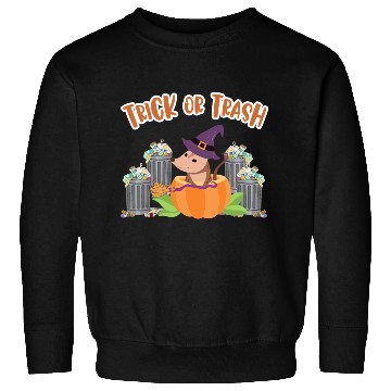 Discover Trick or Trash Happy Halloween Sweatshirts