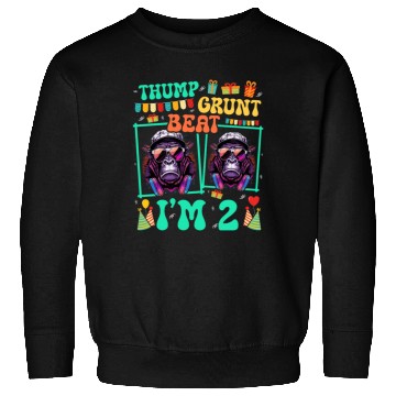 Discover Thump Grunt Beat I'm 2 Gorilla Lover Kid 2nd Sweatshirts