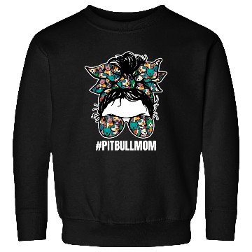 Discover Pitbull Mom Funny Dog Pets Lover Design Sweatshirts