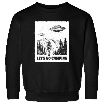 Discover Let's Go Camping - White Ink Sweatshirts