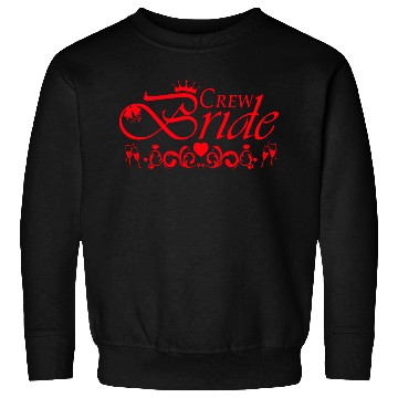 Discover Crew Bride Bachelorette Party Red Sweatshirts