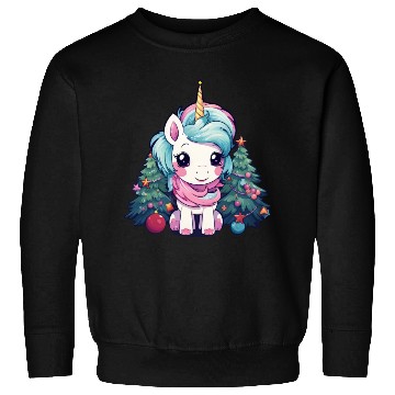 Discover Christmas Unicorn: Magic by the Christmas Tree Sweatshirts