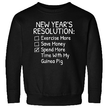 Discover New Year s Resolution For Guinea Pig Lover Sweatshirts
