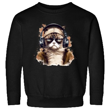 Discover Funny Cat - grumpy face Sweatshirts