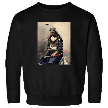 Discover Native American Chief Bone Necklace With Bow Arrow Sweatshirts