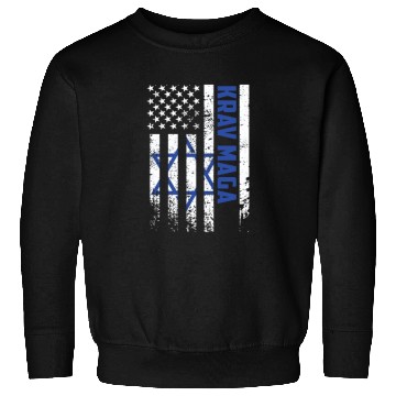 Discover Krav Maga American USA Israel Flag Sweatshirts