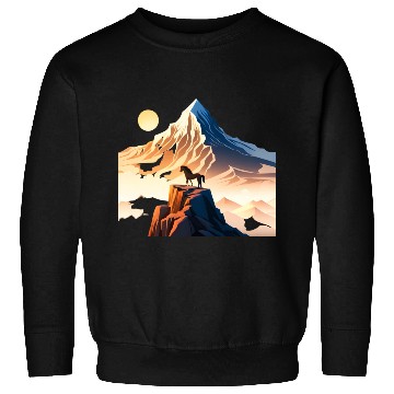 Discover Horse running to mountain Sweatshirts