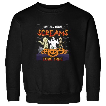 Discover Scary Horror Monsters Skeleton Creepy Halloween Sweatshirts