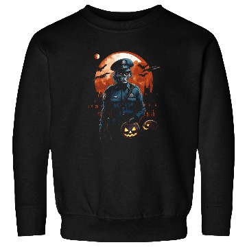 Discover Creepy Zombie Cop Undead Police Halloween Officer Sweatshirts
