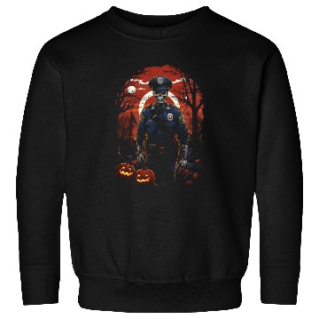 Discover Creepy Zombie Cop Undead Police Halloween Officer Sweatshirts