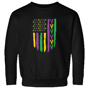 Discover American Flag Lobster Fleur Mardi Gras Sweatshirts