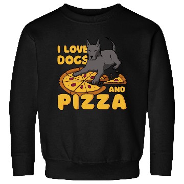 Discover I love dogs and pizza Sweatshirts