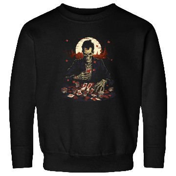 Discover Halloween Bluffing Fun Costume Spooky Poker Player Sweatshirts